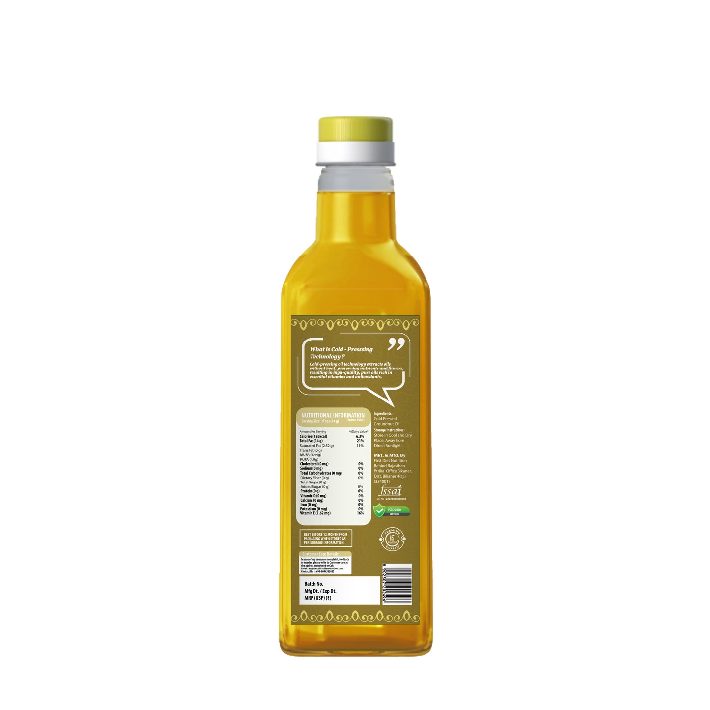 Groundnut Cold Pressed Oil – Earthy, Aromatic, Authentic!
