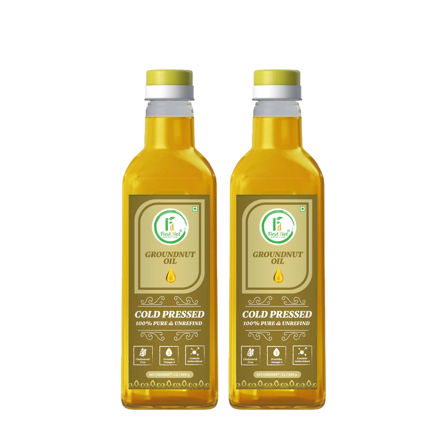 Groundnut Cold Pressed Oil – Earthy, Aromatic, Authentic! (Pack of -2)